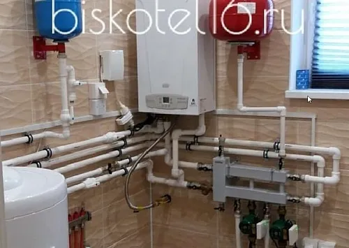 Отопление частного дома Казань - г.Гаврилково S=200 м² газовым котлом BAXI