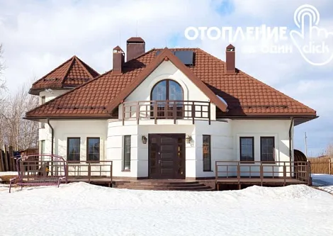 Вот в таком красивом кирпичном доме (S=500 м²) установлена система отопления из нержавеющей стали Вот в таком красивом кирпичном доме (S=500 м²) установлена система отопления из нержавеющей стали