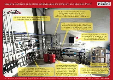 Монтаж отопления цеха в Екатеринбурге Монтаж отопления цеха в Екатеринбурге