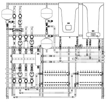 Обвязка котла De Dietrich Naneo - комплект для сборки котельной TU-GE40-BA-01