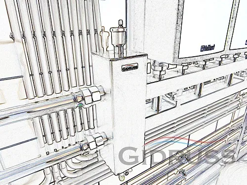 Отопление в Красноярске с газовым котлом и насосными группами Vaillant c нержавеющим коллектором GIDRUSS