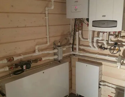 Отопление частного дома в Санкт-Петербурге (газовый котел BAXI + электрокотел Protherm) Отопление частного дома в Санкт-Петербурге (газовый котел BAXI + электрокотел Protherm)