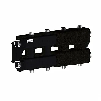 MK-100-4DU.EPP - это коллектор отопления на 3 вертикальных контура dn25 + боковой dn32