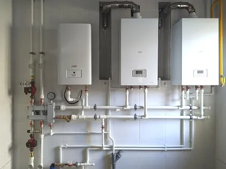 Настенный котел Protherm * 2 шт + электрокотел Protherm = Надежное отопление в Омске классика монтажа от ТЕПЛОМАКС-55