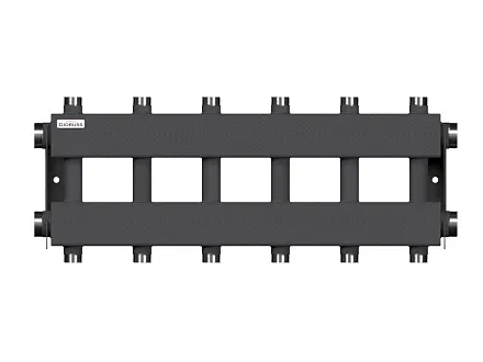 Коллектор для отопления на 6 - 7 потребителей dn25 (вход dn40) - MK-150-6DUx25