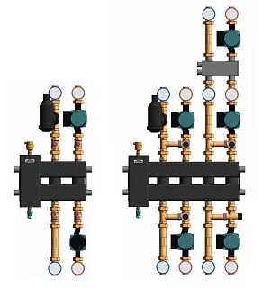 Для домов 150-250 м² с одним настенным газовым и/или электрическим котлом Для домов 150-250 м² с одним настенным газовым и/или электрическим котлом