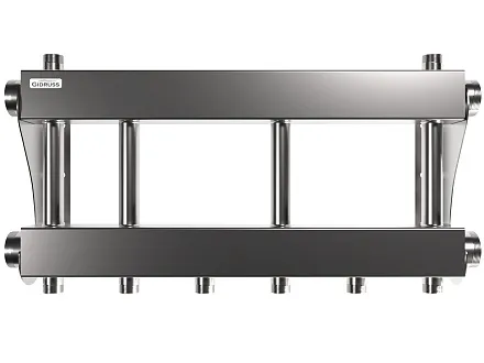 Коллектор для котельной на 3 контура G 1″ из нержавеющей стали  - MKSS-250-3x25