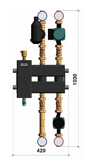 Подойдет для 1-2 настенных котлов до 60 кВт