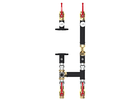 Насосная группа с трехходовым смесительным клапаном DN50