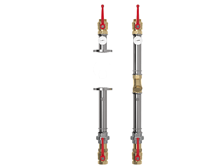 Насосная группа прямая DN 40 на 1 1/2 дюйма NGSS-40 нержавеющая