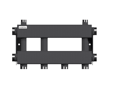Коллектор для отопления на 2 потребителя dn32 (вход dn40) - MK-150-2x32