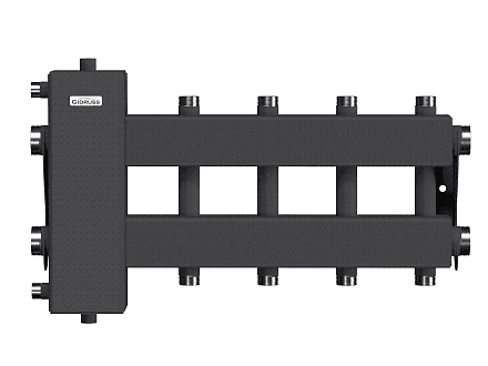 BM-150-5DU (до 150 кВт, подкл. котла G 1½″, 2+2 контура G 1″ + 1 боковой контур G 1½″)