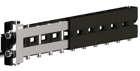 Нержавеющая гидрострелка с коллектором на 6 контуров BMSS-80-6D.EPP