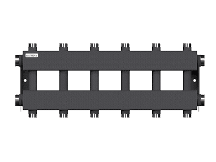 Коллектор для отопления на 6 - 7 потребителей dn25 (вход dn40) - MK-150-6DUx25