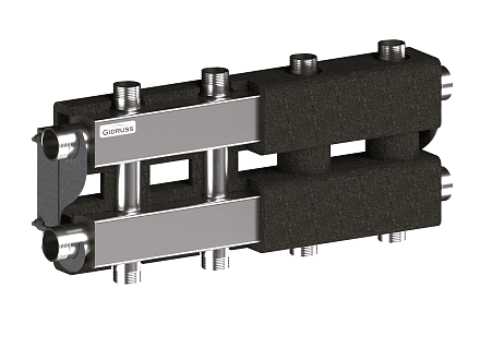 MKSS-100-4DU.EPP (до 100 кВт, 2 магистрали G 1¼″, 2+2 контура G 1″, EPP-термоизоляция, 4D-кронштейны K.UMS)