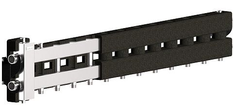 Нержавеющая гидрострелка с коллектором на 7 (6+1) контуров BMSS-80-7D.EPP