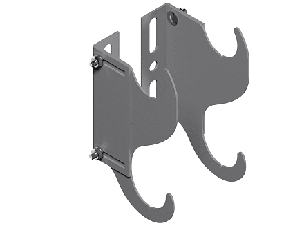 Универсальная монтажная система K.UMS.DN32-125 (межосевое 125 мм, вылет от стены 75-105 мм, серый серебристый)