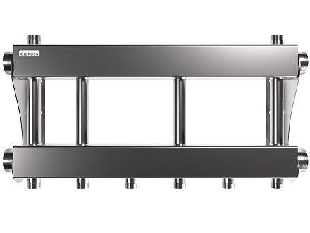 Коллектор для котельной на 3 контура G 1″ из нержавеющей стали - MKSS-250-3x25