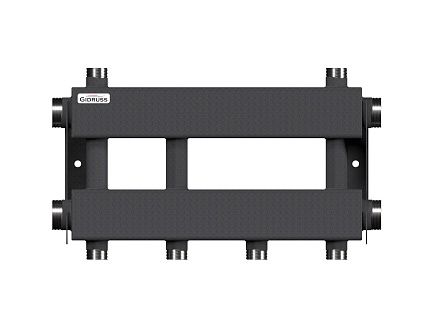 Коллектор для отопления на 2 потребителя dn25 (вход dn40) - MK-150-2x25