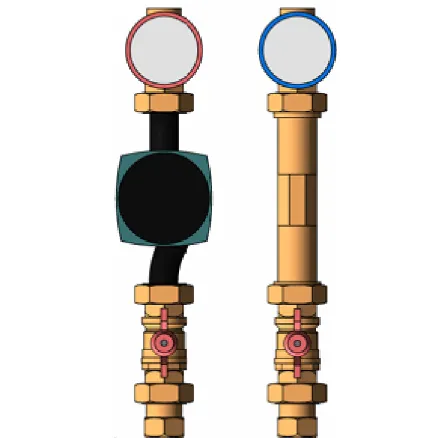 H-PG-01-0001 - Насосная группа прямая с насосом DN25 (180 мм, 25-4, частотный двигатель)