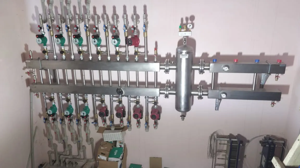 Отопление из нержавеющей стали - начало монтажа котельной