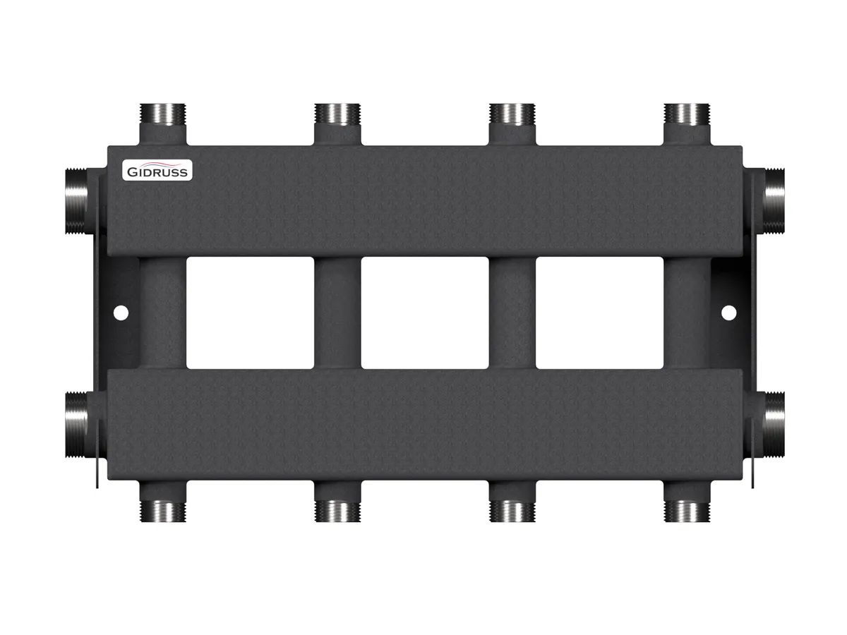 Коллектор для отопления на 4 потребителя dn25 (вход dn40) - MK-150-4DUx25