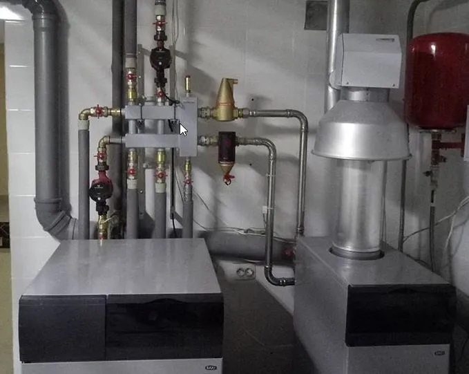 Монтаж котла BAXI SLIM с гидрострелкой GIDRUSS