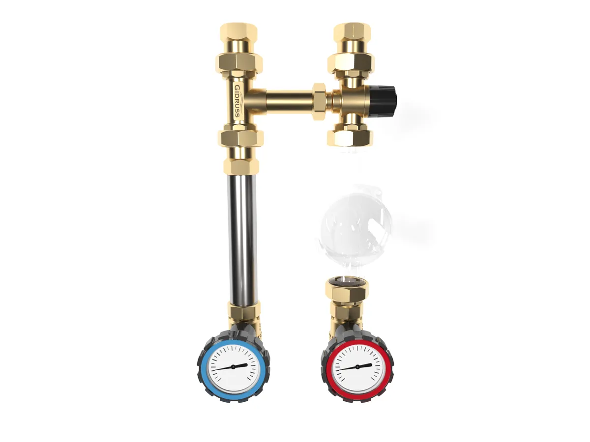 Насосная группа dn25 для теплого пола 20-43 градусов