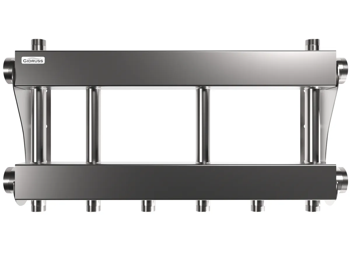 Коллектор для котельной на 3 контура G 1″ из нержавеющей стали - MKSS-250-3x25 Коллектор для котельной на 3 контура G 1″ из нержавеющей стали - MKSS-250-3x25