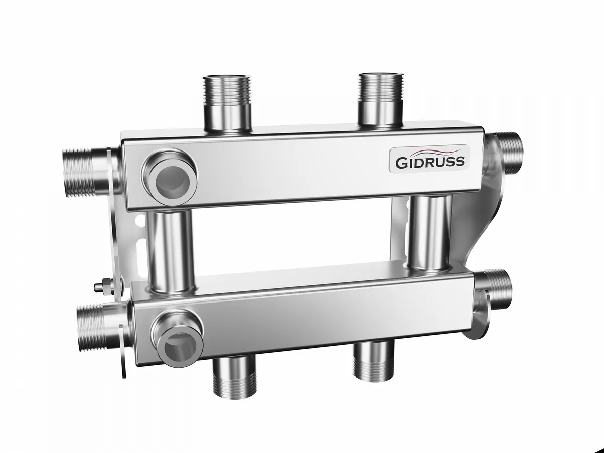 Кольцевой коллектор для отопления на 2 - 3 контура 3/4 дюйма Кольцевой коллектор для отопления на 2 - 3 контура 3/4 дюйма