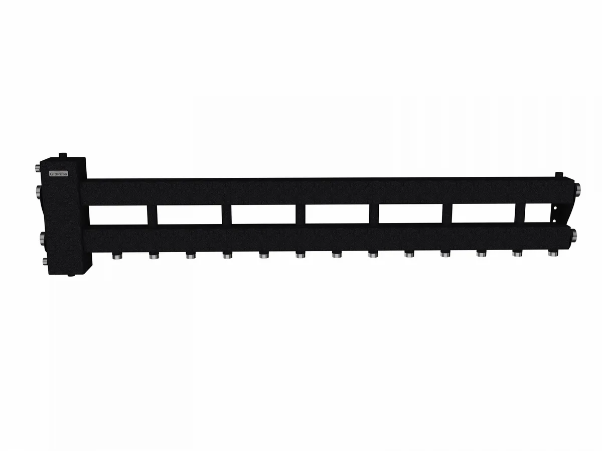 Коллектор с гидрострелкой на 7 контуров BM-150-7D (6+1) Коллектор с гидрострелкой на 7 контуров BM-150-7D (6+1)