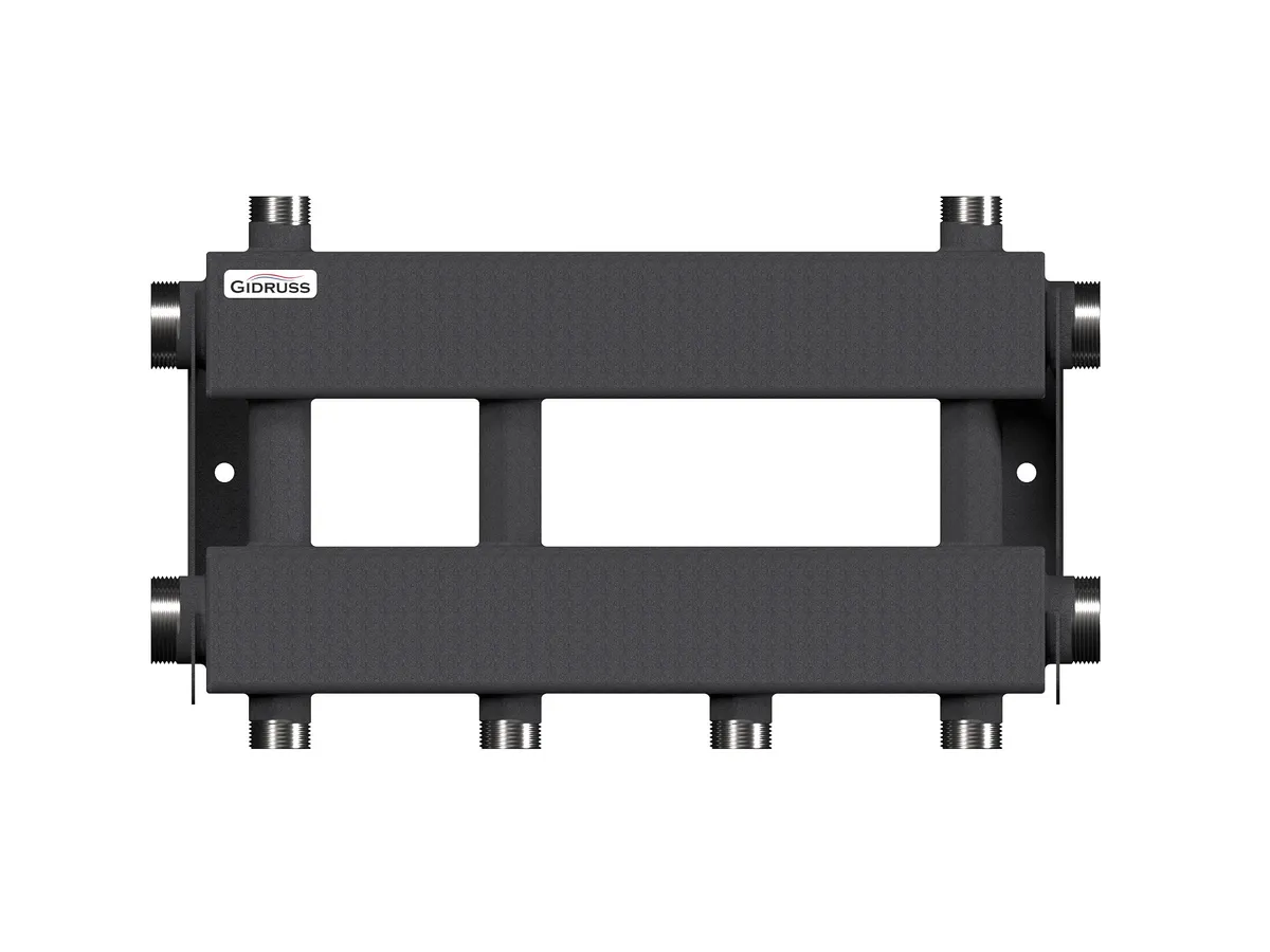 Коллектор для отопления на 2 потребителя dn25 (вход dn40) - MK-150-2x25